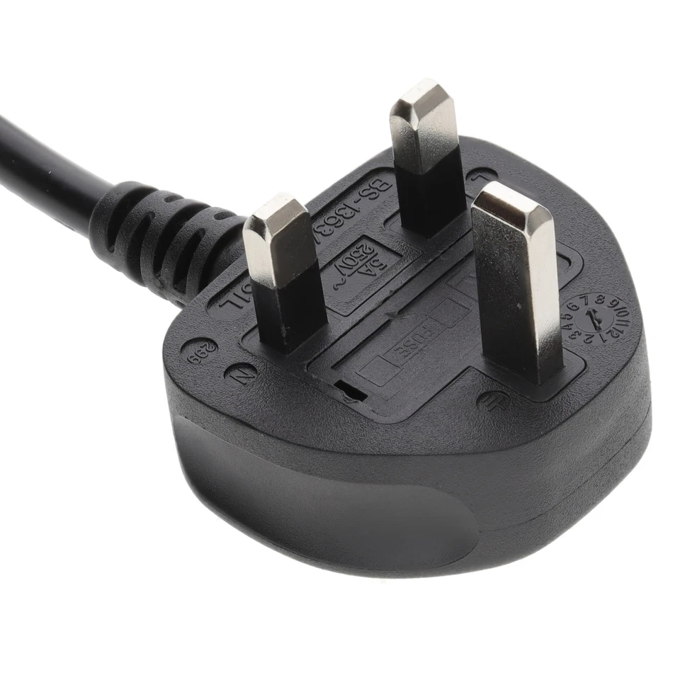Power Cord UK Plug to IEC Cable (Cavitation & Hydro Facial Beauty Machines) C13 1m/1.5m/1.8m/2m/3m Lot