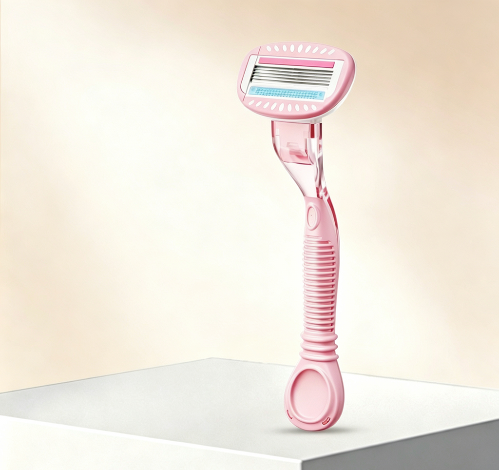 Premium 5-Layer Womens Razor | Smooth Painless Body Hair Remover with Lubricating Strip, Reusable Shaver for Legs, Armpits, Bikini Line, Sensitive Skin Friendly