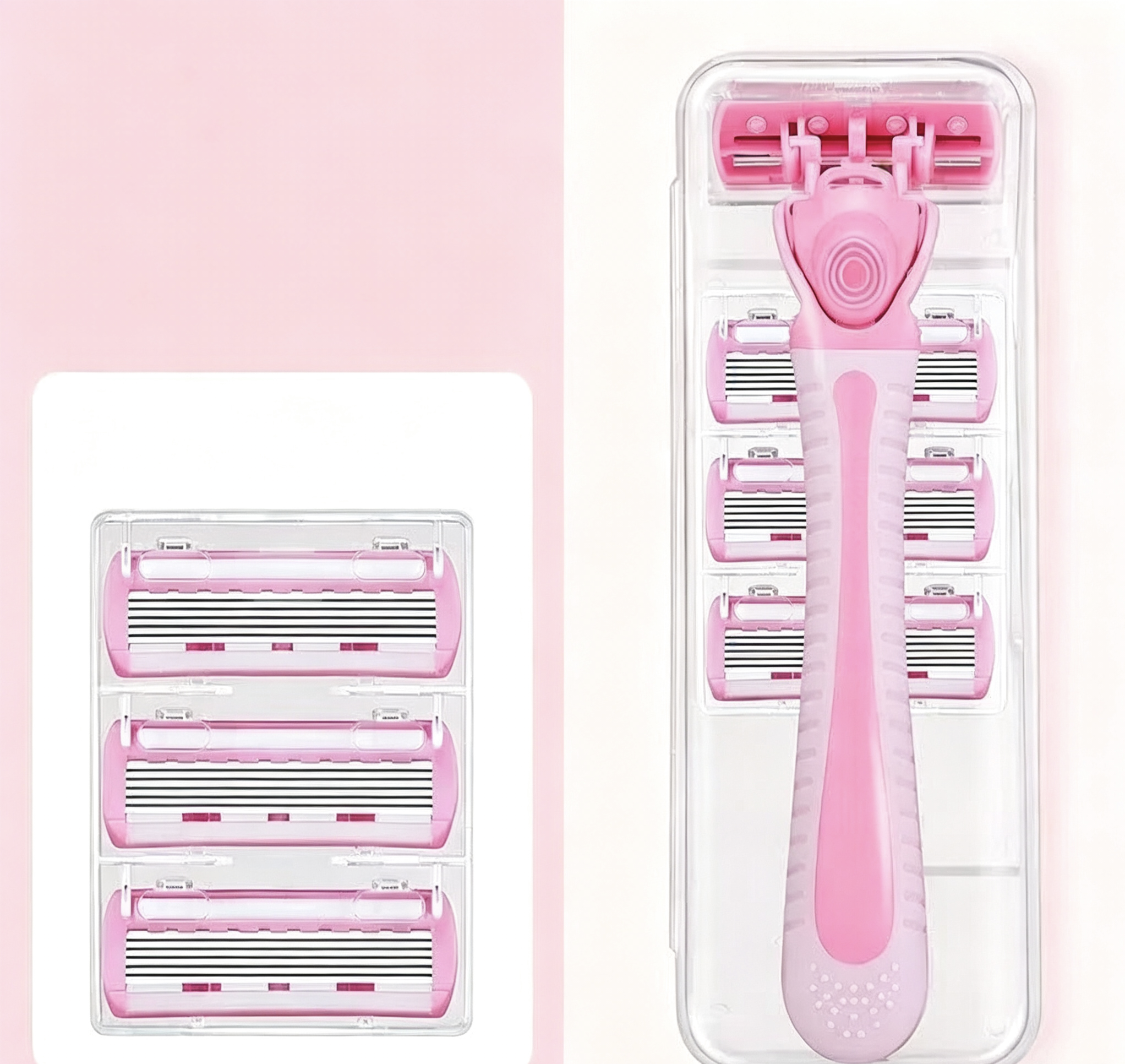 Premium 5-Layer Womens Razor | Smooth Painless Body Hair Remover with Lubricating Strip, Reusable Shaver for Legs, Armpits, Bikini Line, Sensitive Skin Friendly